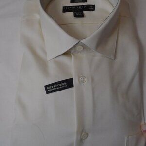 Men's PRONTO UOMO Egg Shell Button Down Shirt 18 34/35 NWT